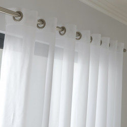 Voilage transparent, Chic blanc l.300 x H.240 cm de marque Centrale Brico, référence: B6587500