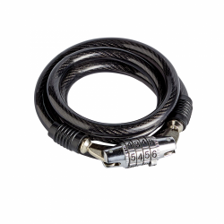 Câble antivol, L.1 m x Diam.3 mm de marque Centrale Brico, référence: B6588600