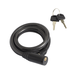 Câble de verrouillage à clé, L.1 m x Diam.3 mm de marque Centrale Brico, référence: B6588700