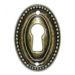 Entrée de clé Louis XVI en laiton brossé de marque Centrale Brico, référence: B6589300