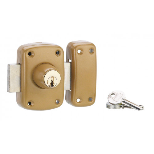 Verrou double cylindre, 40 mm - Diam 23 - 5 goupilles - bronze - Centrale Brico