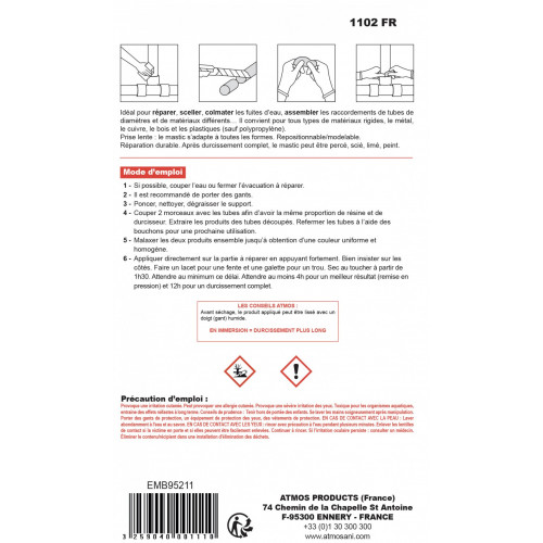 Mastic Epoxy ATMOS, blanc - ATMOS