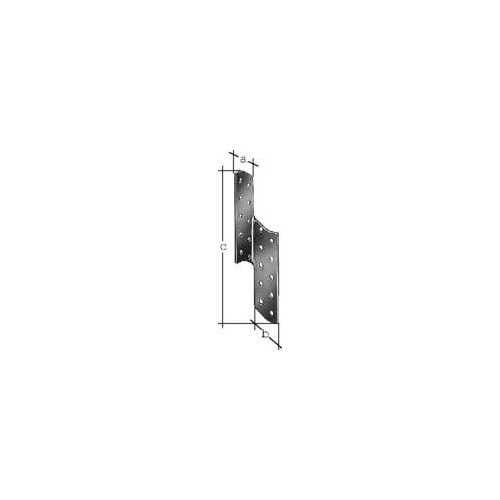Equerre renvoyée droite Galvanisé GAH ALBERTS, 32x32x170 mm - GAH ALBERTS