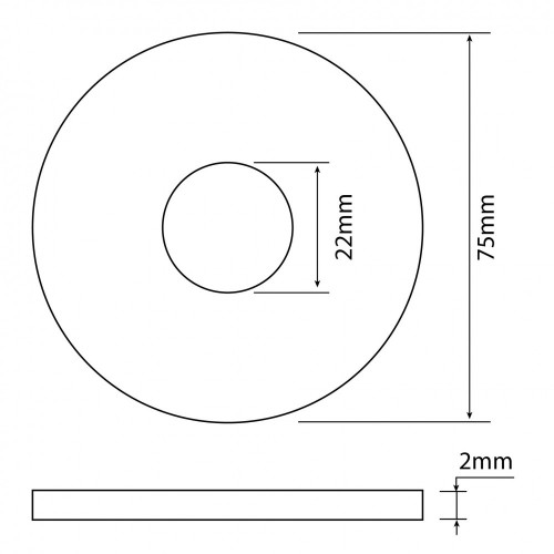 Fixation pour abattant x H.7.5 cm