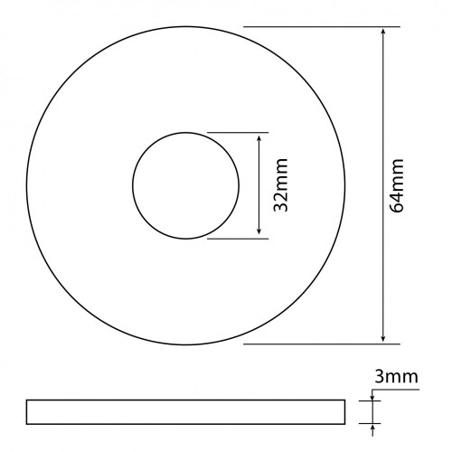 Joint WC pour soupape GEBERIT l.6.4 x H.0.3 x P.3.2 cm - GEBERIT