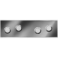 Platine multitrous bichromaté, 50x14 mm - GAH ALBERTS