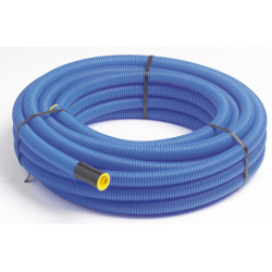 Gaine pour réseaux enterrés JANOFLEX bleu, Diam.40 mm, L.25 m de marque Centrale Brico, référence: B6647600