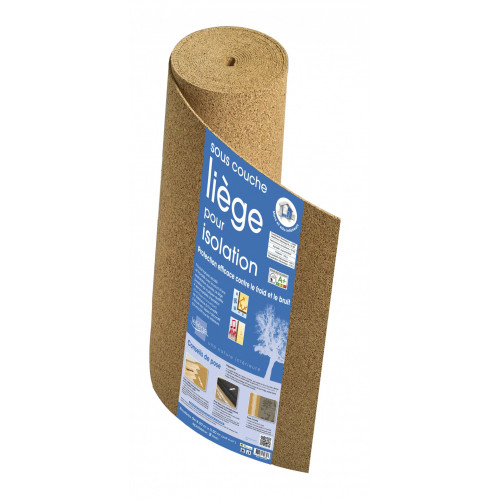 Rouleau isolant liège mur / sol SDL l.0.5 x L.8 m x Ep.2 mm - SDL