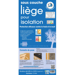 Rouleau isolant liège mur / sol SDL l.0.5 x L.8 m x Ep.2 mm - SDL