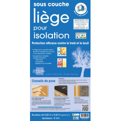 Rouleau isolant liège mur SDL l.0.5 x L.8 m x Ep.4 mm - SDL