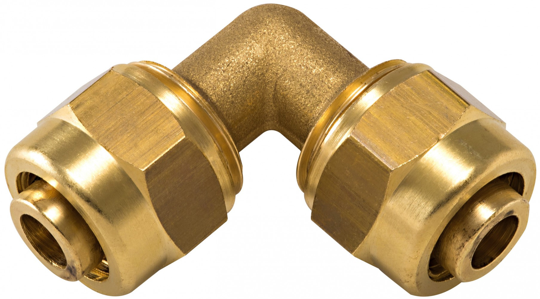 Raccord coudé 90° à compression laiton D.20 pour tube en per