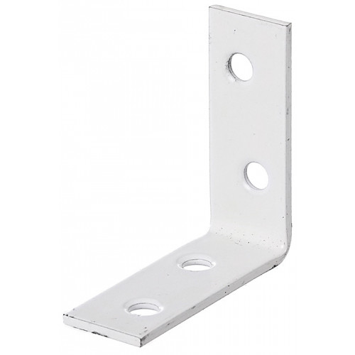 Lot de 8 équerres plastifié blanc, 60x60x16 mm - GAH ALBERTS