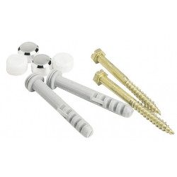 Lot de 2 chevilles clips pour fixation WC, l.9 x H.8 cm de marque Centrale Brico, référence: B6657300