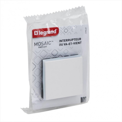 Interrupteur va-et-vient Mosaic, LEGRAND, blanc - LEGRAND