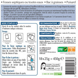 Entretien hebdomadaire pour fosses 4 mois STARWAX 0.45 kg - Starwax