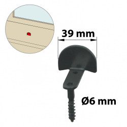 Butée de fermeture acier prépeint, H.60 x L.36 x P.40 mm - AFBAT