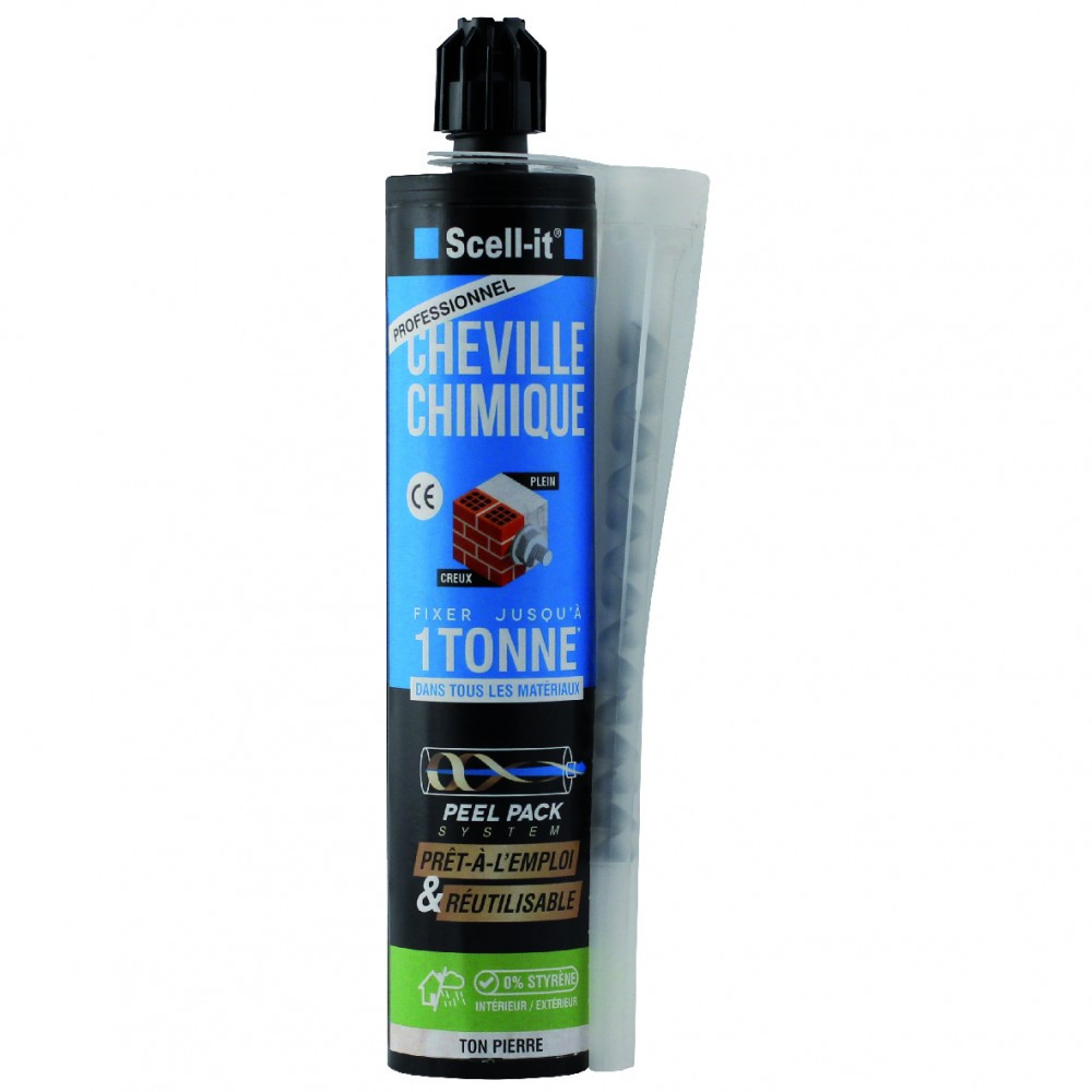 Kit de scellement chimique 280 ml avec accessoires