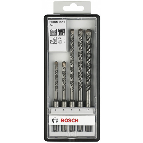 Lot de 5 forets sds plus-5 multimatériau, Diam.6-6-8-8-10 mm BOSCH - BOSCH