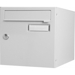 Boîte aux lettres normalisée 1 porte extérieur RENZ acier gris brillant de marque RENZ, référence: B6665700