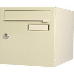 Boîte aux lettres normalisée 1 porte extérieur RENZ acier beige brillant de marque RENZ, référence: B6665800