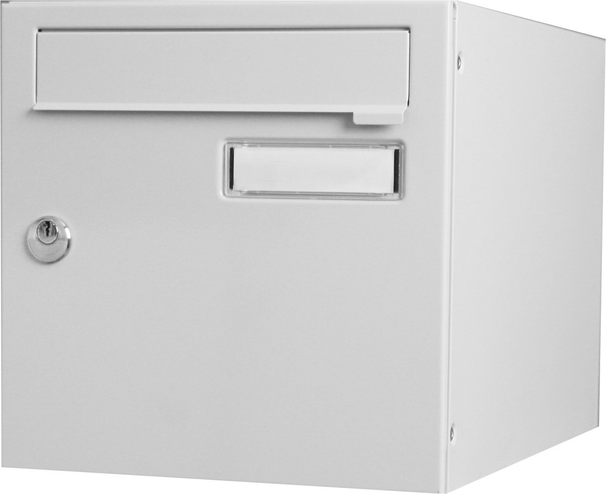 Boîte aux lettres normalisée 2 portes extérieur RENZ acier gris brillant