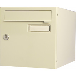 Boîte aux lettres normalisée 2 portes extérieur RENZ acier beige brillant de marque RENZ, référence: B6666000
