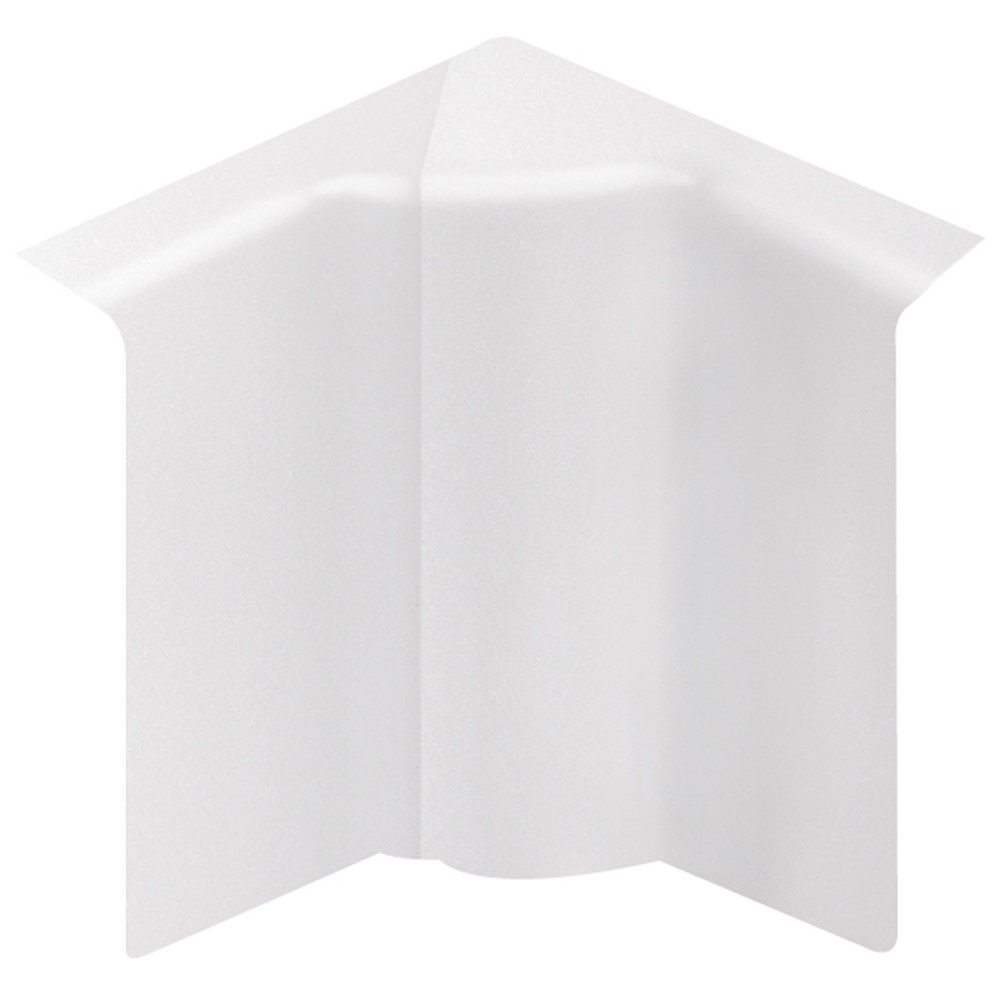 Angle intérieur blanc pour plinthe, H.8 x P.2 cm