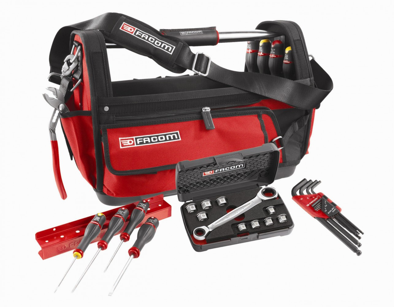 Grand sac à outils + 28 outils FACOM BS.T20CM1PG, 51 cm
