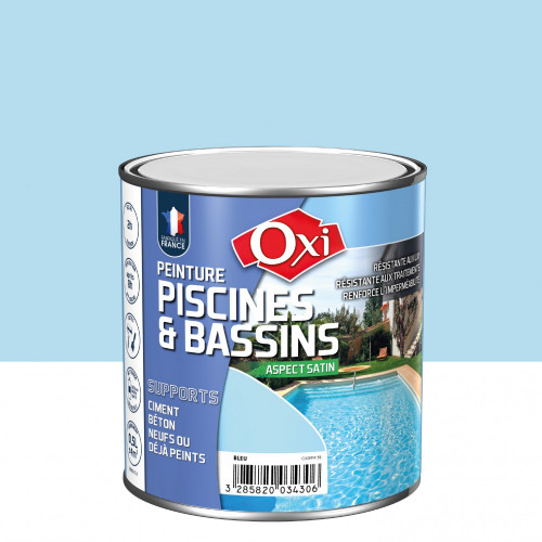 Peinture piscine et bassin extérieur OXYTOL, bleu, 0.5 l - OXI
