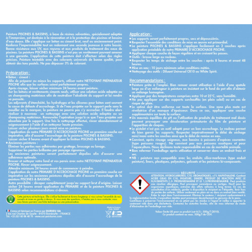 Peinture piscine et bassin extérieur OXYTOL, bleu, 2.5 l - OXI