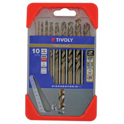 Coffret 10 forets technic métal, Diam.1 à 10 mm TIVOLY 114685f0001 de marque TIVOLY, référence: B6680200