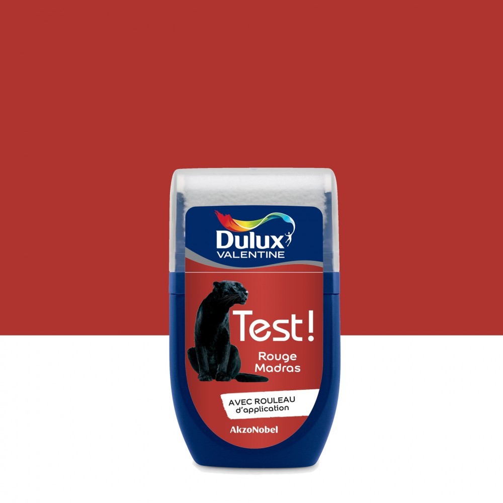 Testeur peinture Crème de couleur rouge madras satin 30 mL - DULUX VALENTINE
