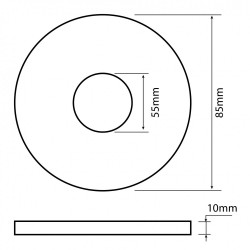 Joint WC pour soupape WIRQUIN l.8.5 x H.8.5 x P.1 cm - WIRQUIN