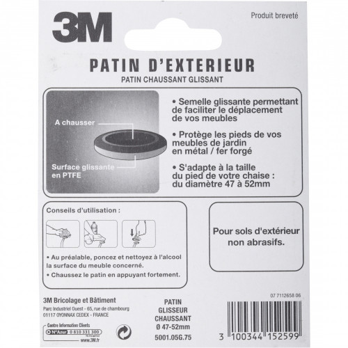 Lot de 2 patins en plastique 3M - 3M