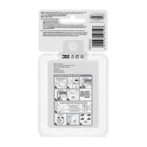 Lot de 24 languettes adhésives Tableaux COMMAND, noir - COMMAND