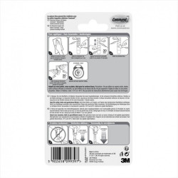 Lot de 3 pinces décorative réutilisable COMMAND, blanc nacré - COMMAND
