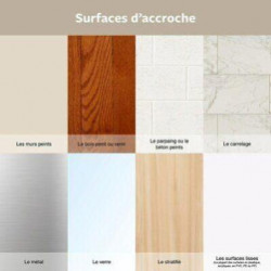 Lot de 3 pinces décorative réutilisable COMMAND, blanc nacré - COMMAND