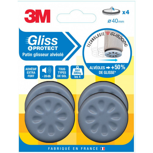 Lot de 4 patins en plastique 3M - 3M