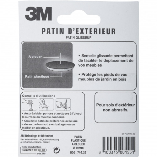 Lot de 4 patins en plastique 3M - 3M