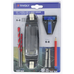 Kit perçage carrelage grès cérame, Diam.6 et 8 mm TIVOLY de marque TIVOLY, référence: B6706700