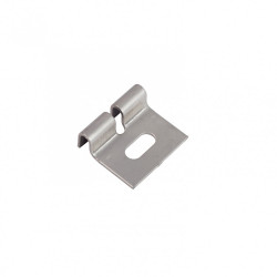 Lot de 4 attaches murales à fixer Axor gris inox, H.2 x l.12 x P.9 cm - DIRICKX