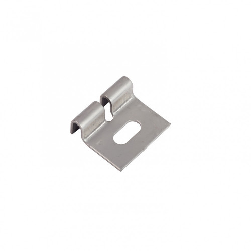 Lot de 4 attaches murales à fixer Axor gris inox, H.2 x l.12 x P.9 cm - DIRICKX