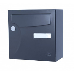 Boîte aux lettres compacte 1 porte extérieur RENZ acier anthracite mat de marque RENZ, référence: B6709500