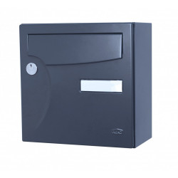 Boîte aux lettres compacte 1 porte extérieur RENZ acier anthracite mat - RENZ