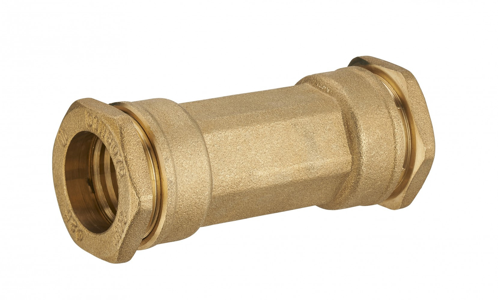 Raccord manchon à compression laiton D.20 pour tube en polyéthylène