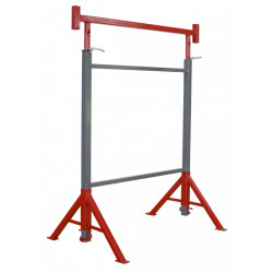 Tréteau à pieds tournants HAEMMERLIN, hauteur réglable de 1.2 à 2 m - HAEMMERLIN