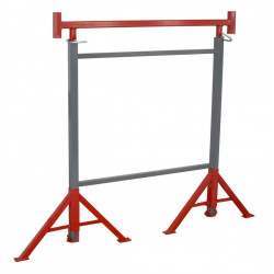 Tréteau à pieds tournants HAEMMERLIN, hauteur réglable de 1.2 à 2 m - HAEMMERLIN