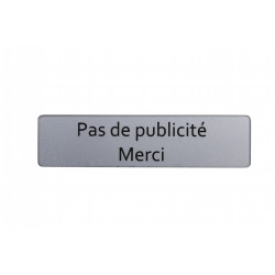 Plaque stop publicité H.2.5 x l.10 x P.0.2 cm RENZ - RENZ