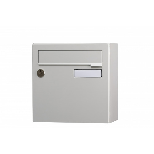 Boîte aux lettres compacte 1 porte extérieur RENZ acier gris mat - RENZ