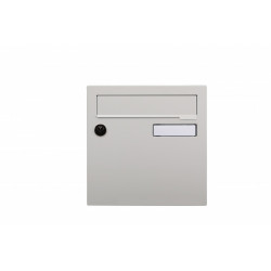 Boîte aux lettres compacte 1 porte extérieur RENZ acier gris mat - RENZ